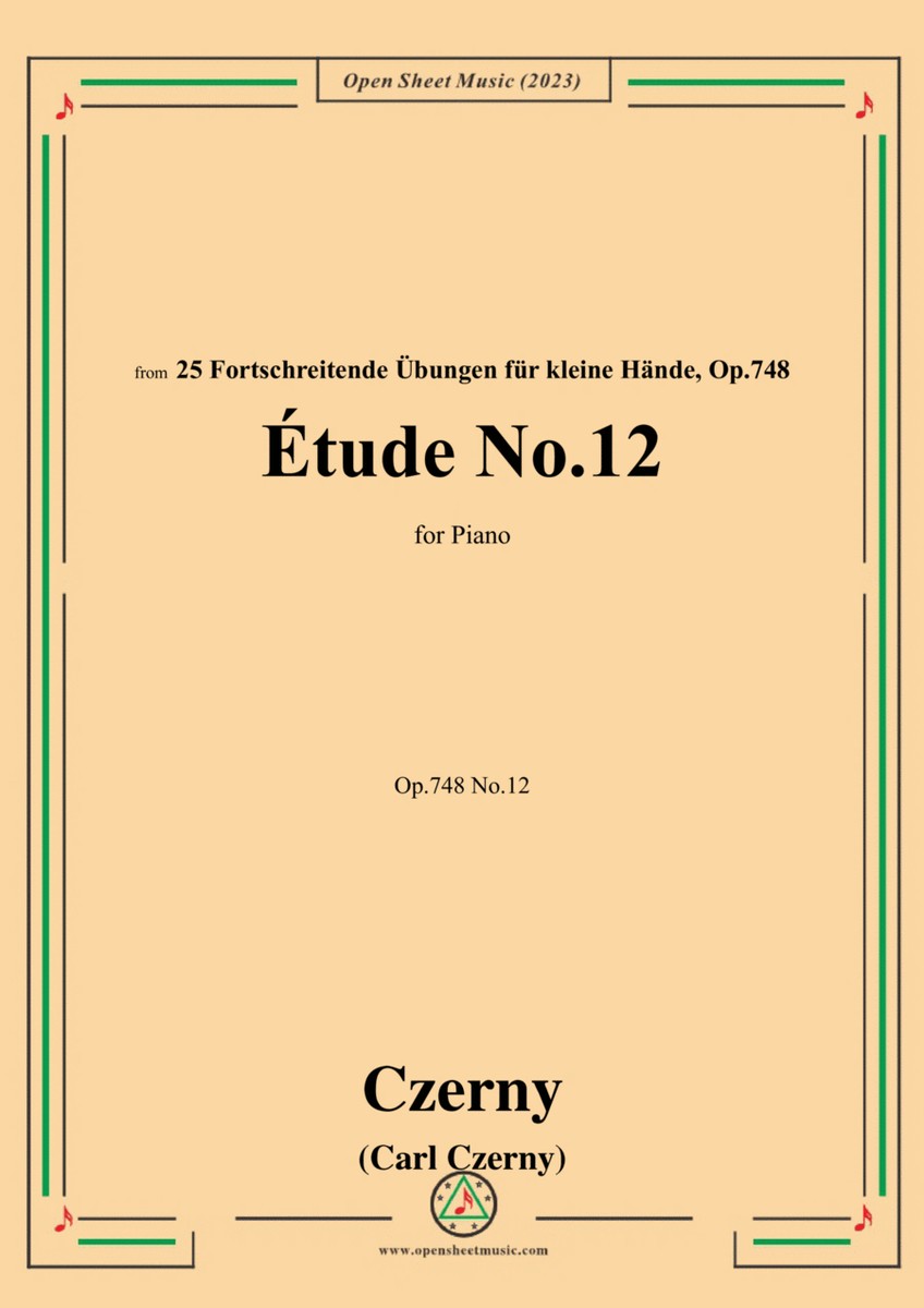 C. Czerny-Exercise No.12,Op.748 No.12 image number null