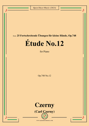 Book cover for C. Czerny-Exercise No.12,Op.748 No.12