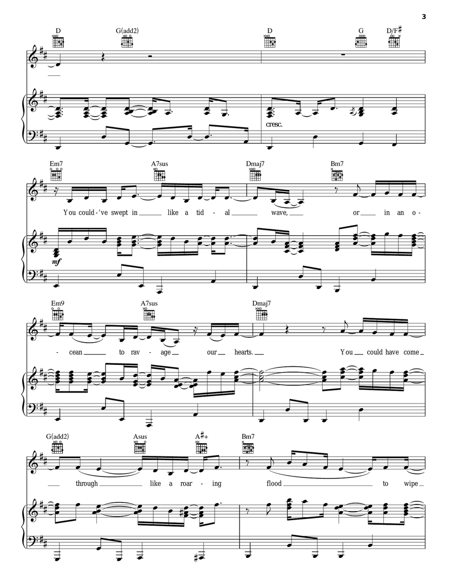 Winter Snow Winter Snow Piano, Vocal, Guitar scores gallery preview page 3
