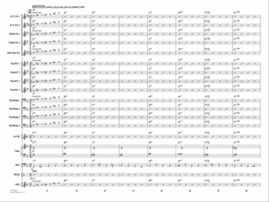 Now's the Time (arr. Mark Taylor) - Conductor Score (Full Score) Jazz Ensemble scores gallery preview page 6