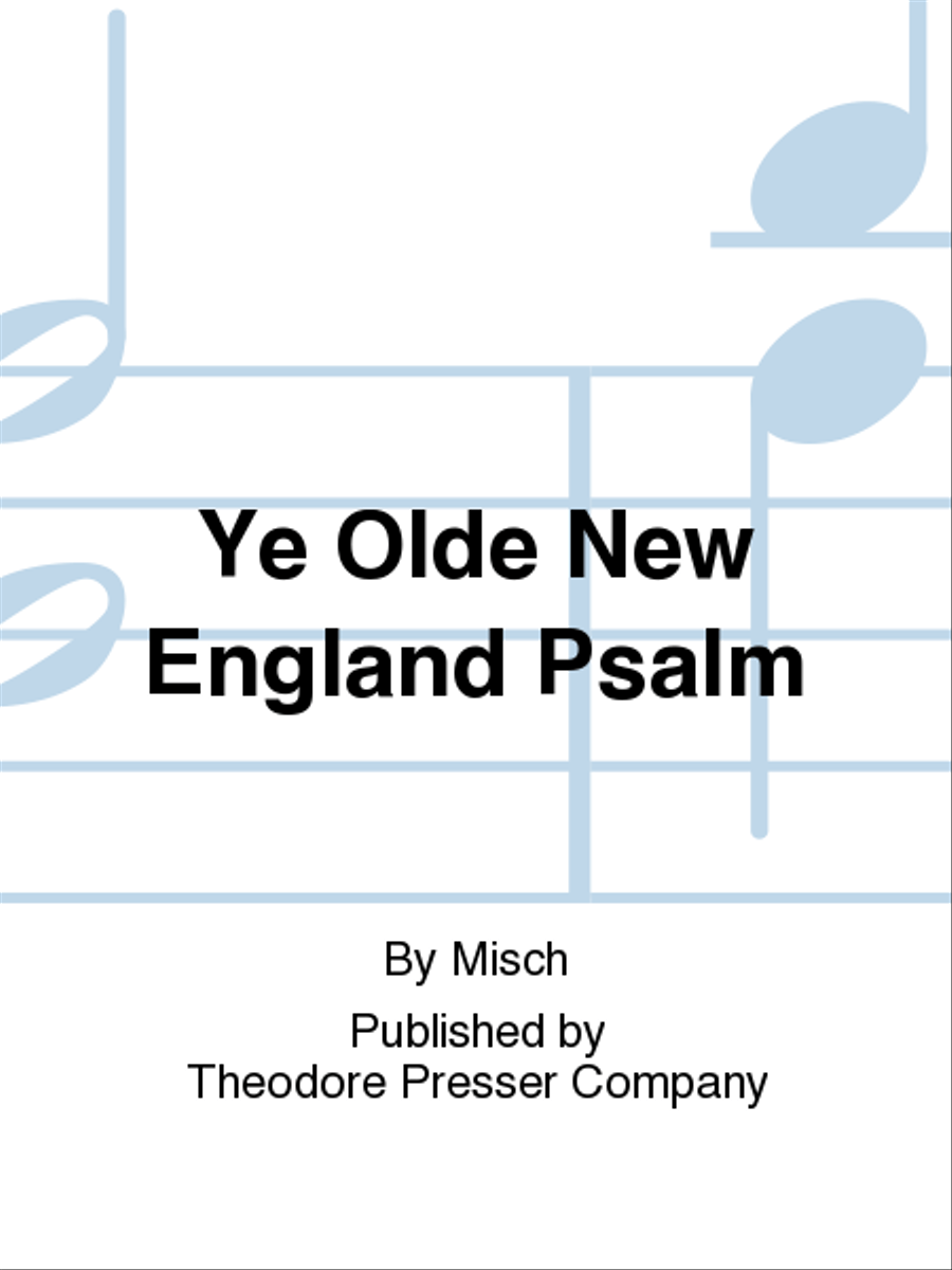 Ye Olde New England Psalm-Tunes 4-Part scores gallery preview page 1