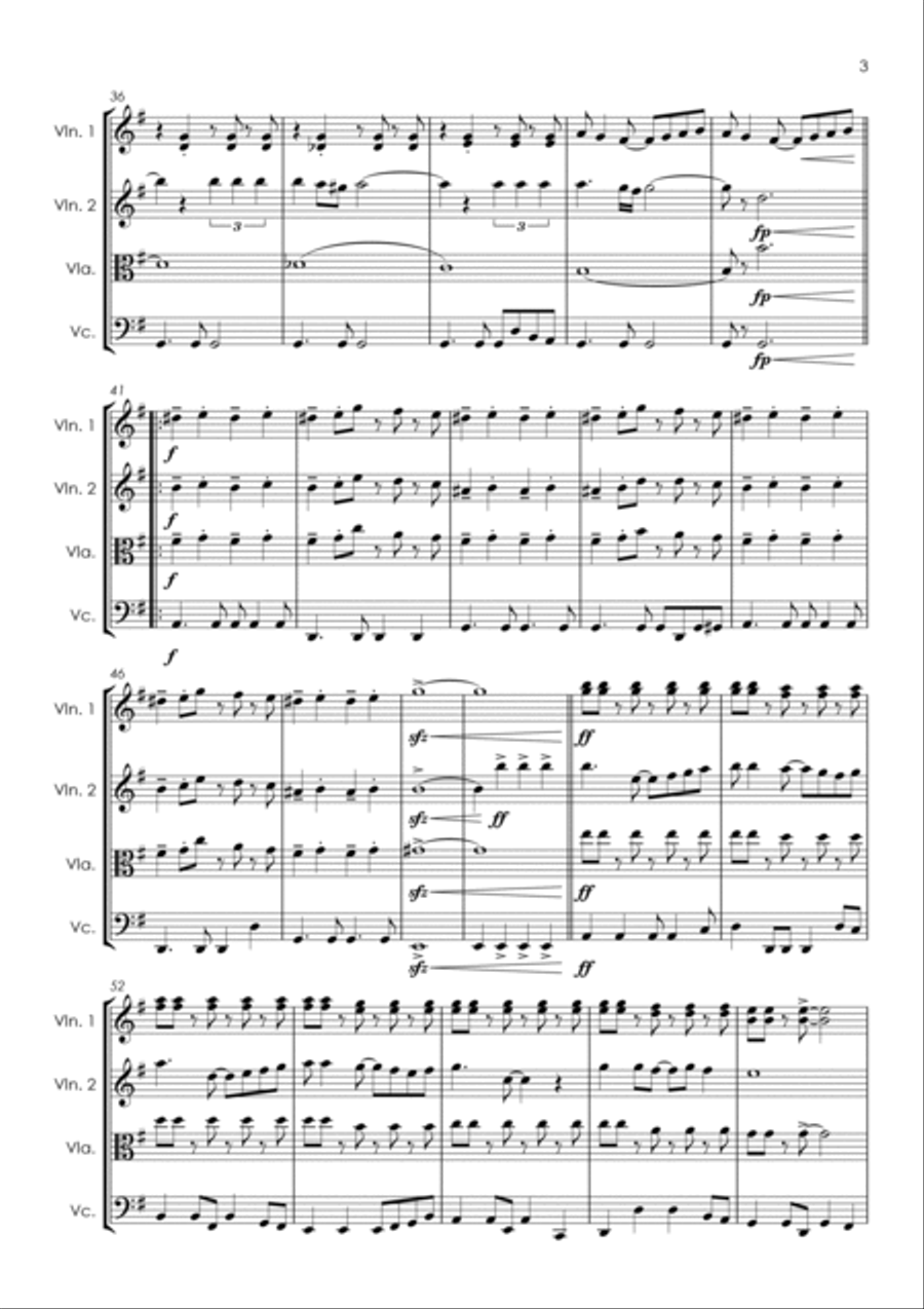 Can't Take My Eyes Off Of You String Quartet scores gallery preview page 5