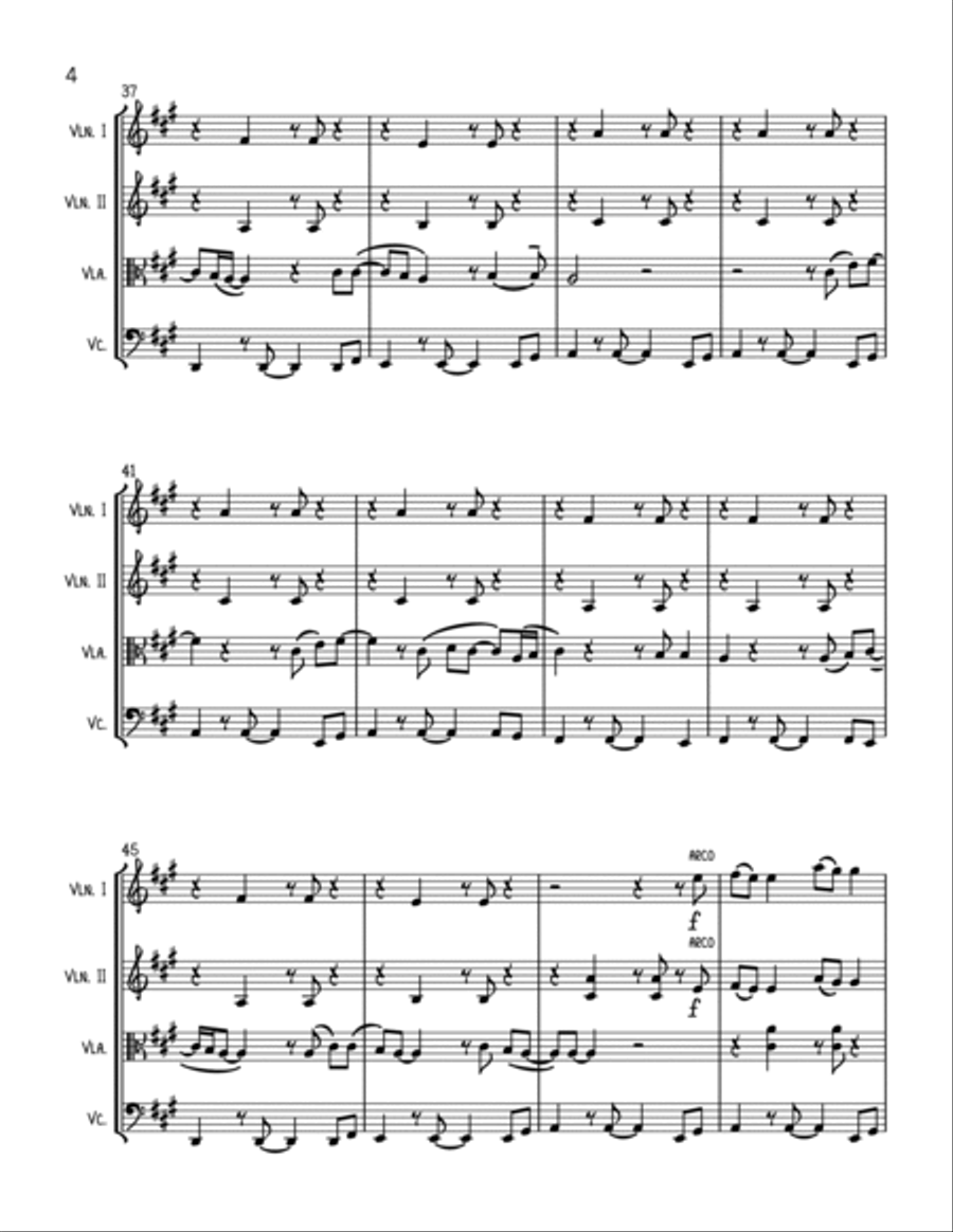 Stand By Me Stand By Me String Quartet scores gallery preview page 4