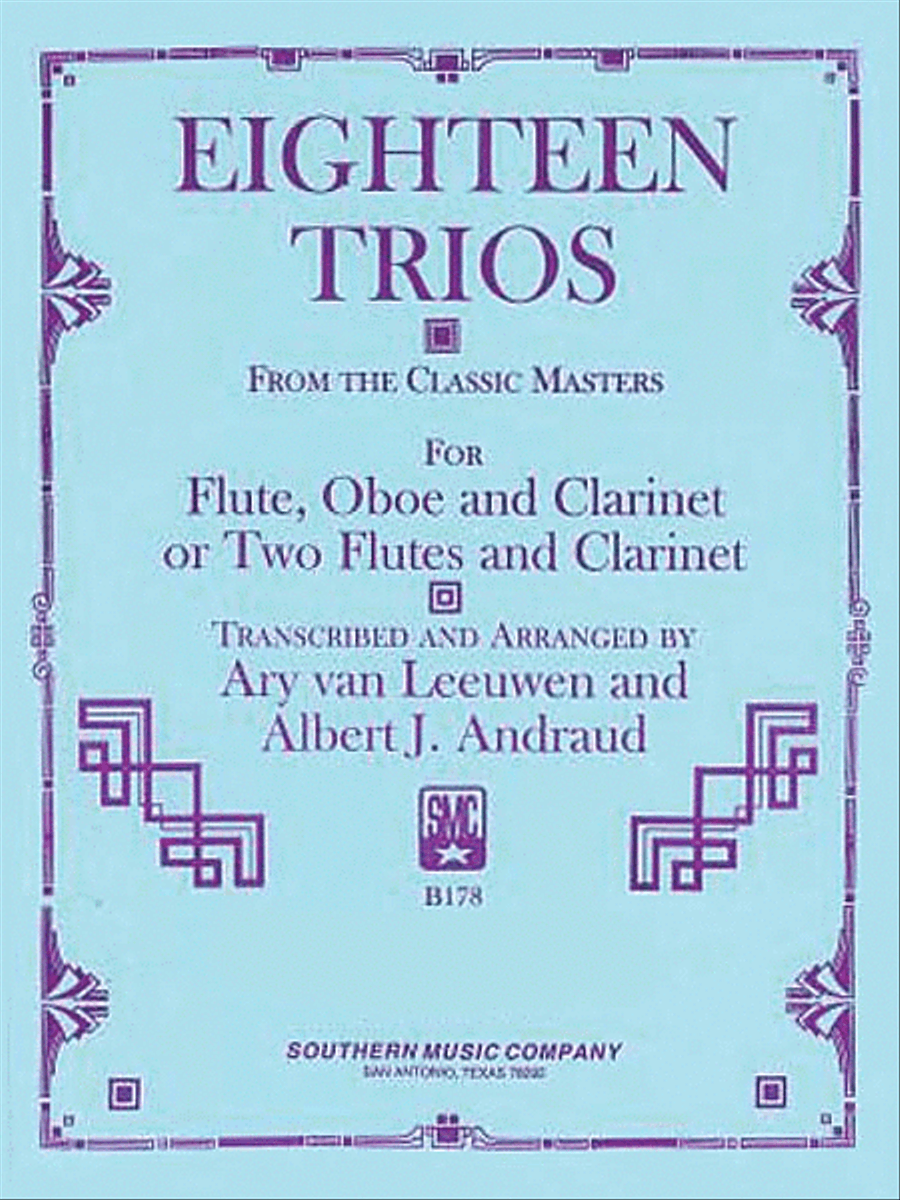 18 Trios (Complete) from Classic Master Woodwind Trio scores gallery preview page 1