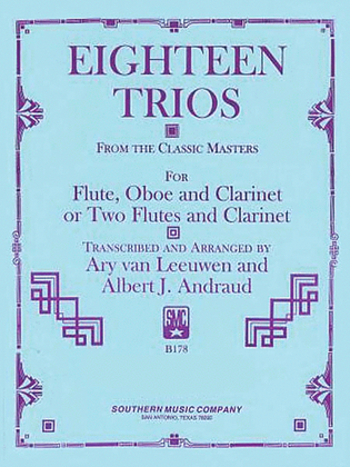 Book cover for 18 Trios (Complete) from Classic Master