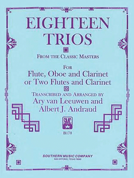 18 Trios (Complete) from Classic Master by Albert Andraud Woodwind Trio - Sheet Music