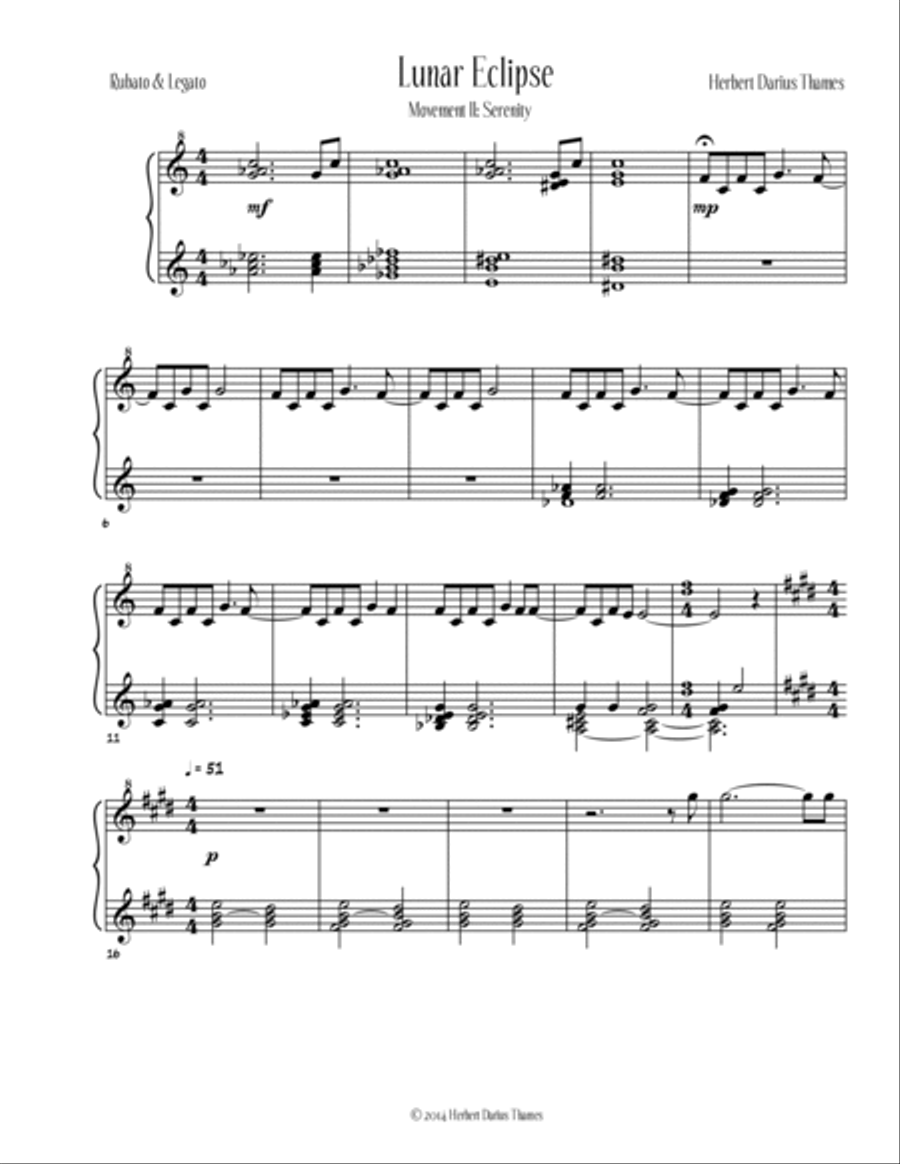 Lunar Eclipse: Serenity Piano Solo scores gallery preview page 3