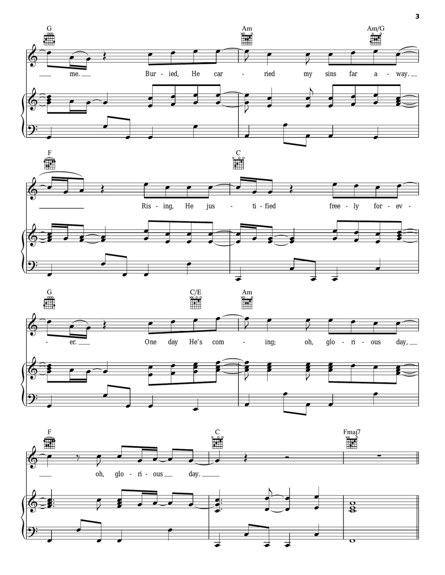 Glorious Day (Living He Loved Me) Guitar scores gallery preview page 3