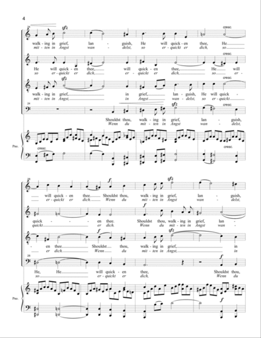 He, Watching over Israel (SATB - key of C) 4-Part scores gallery preview page 4
