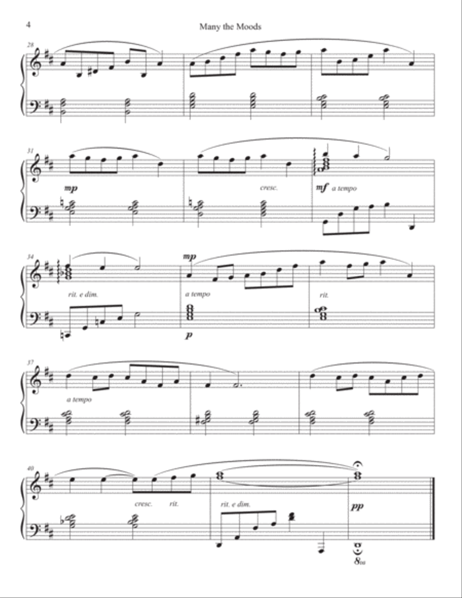 Many the Moods Piano Book Piano Solo scores gallery preview page 4