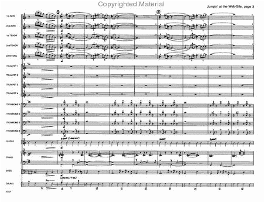 Jumpin' At the Website Jazz Ensemble scores gallery preview page 3