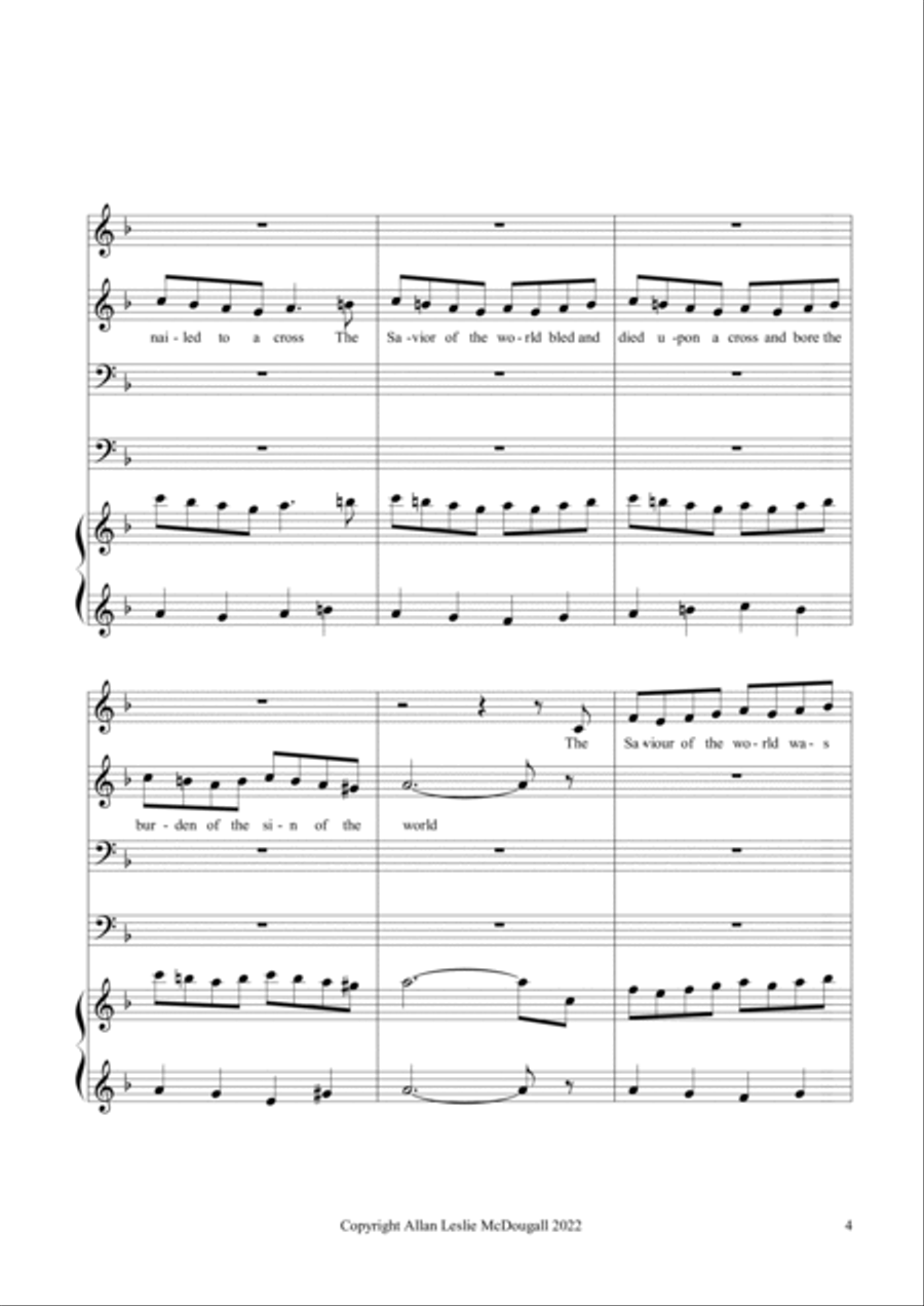O Lord, how excellent is your name 4-Part scores gallery preview page 4