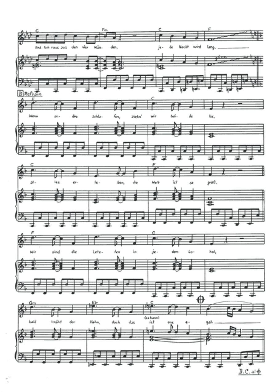 Wenn and're schlafen Piano, Vocal scores gallery preview page 4