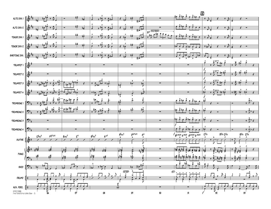 I've Told Ev'ry Little Star - Conductor Score (Full Score) Jazz Ensemble scores gallery preview page 5
