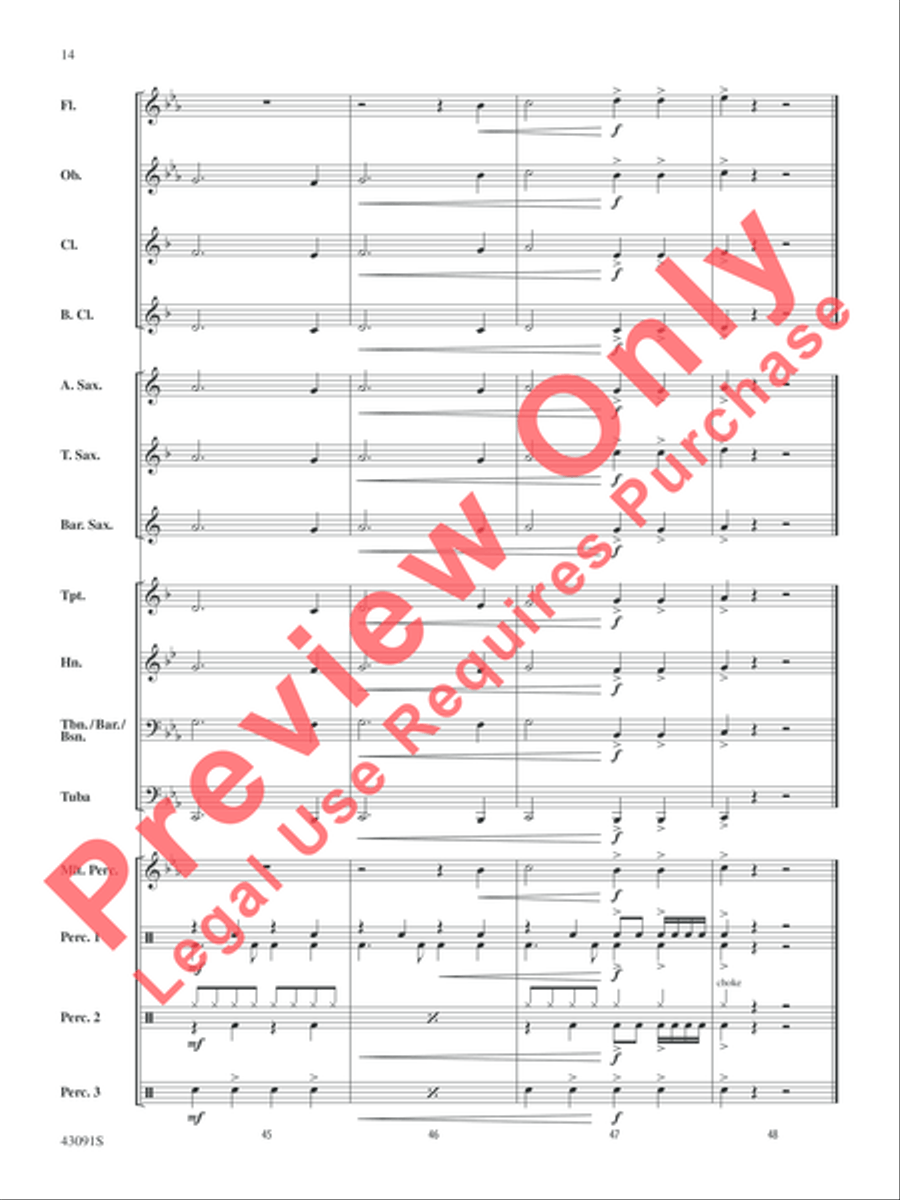 Riders on the Storm Concert Band scores gallery preview page 14