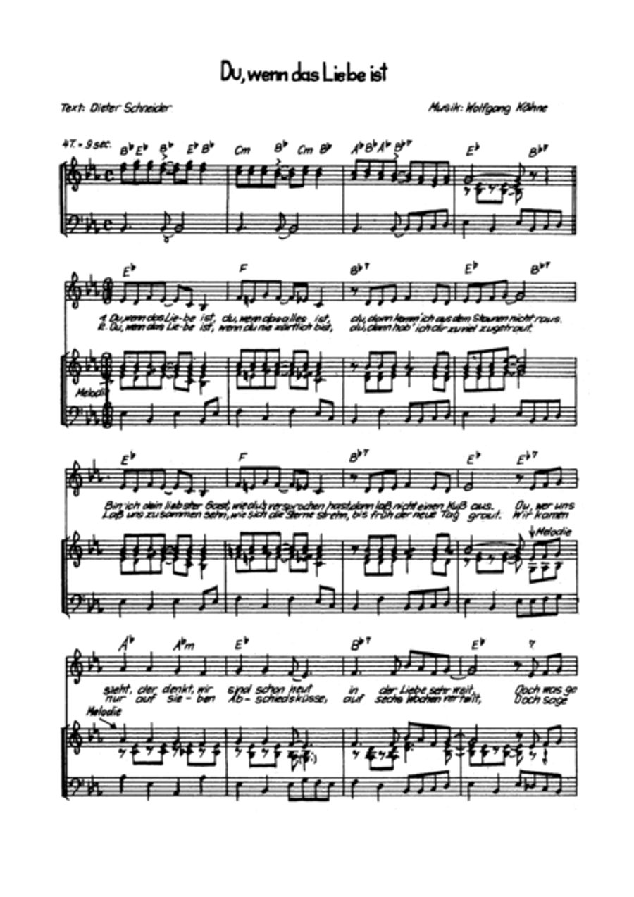 Du, wenn das Liebe ist Voice scores gallery preview page 3