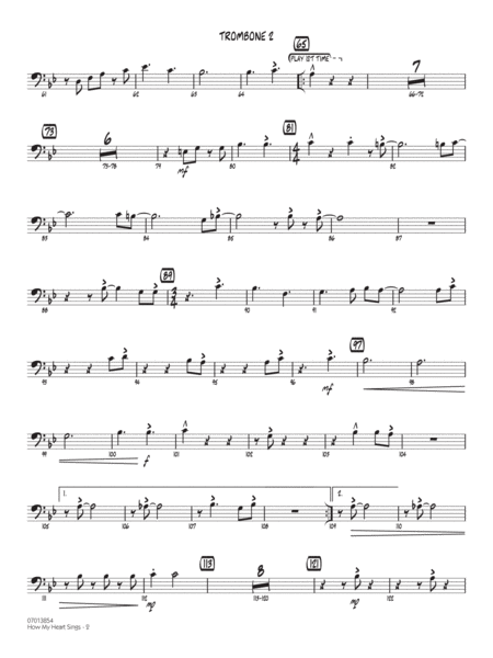 How My Heart Sings (arr. Mike Tomaro) - Trombone 2