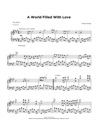 " A World Filled with Love" Piano Solo by Yiling Huang