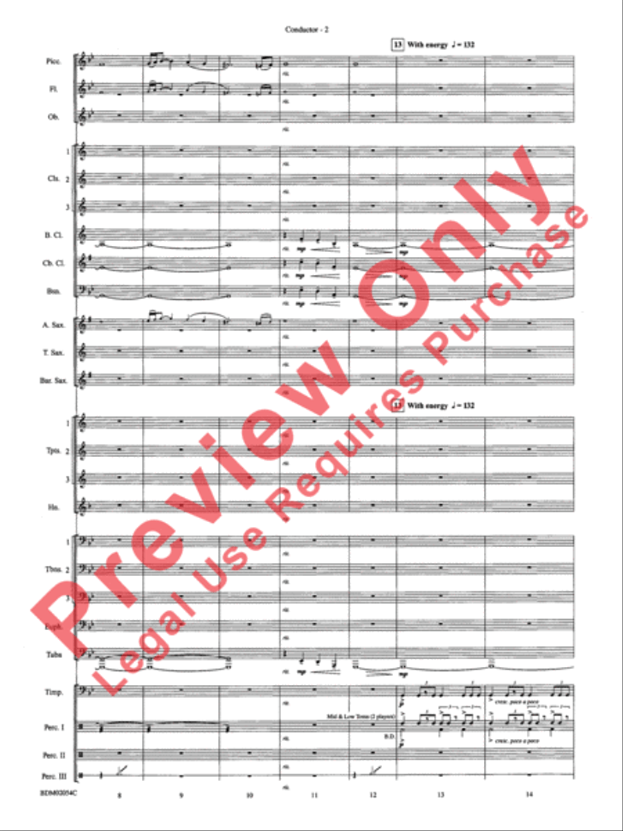 Celtic Carol Concert Band scores gallery preview page 5