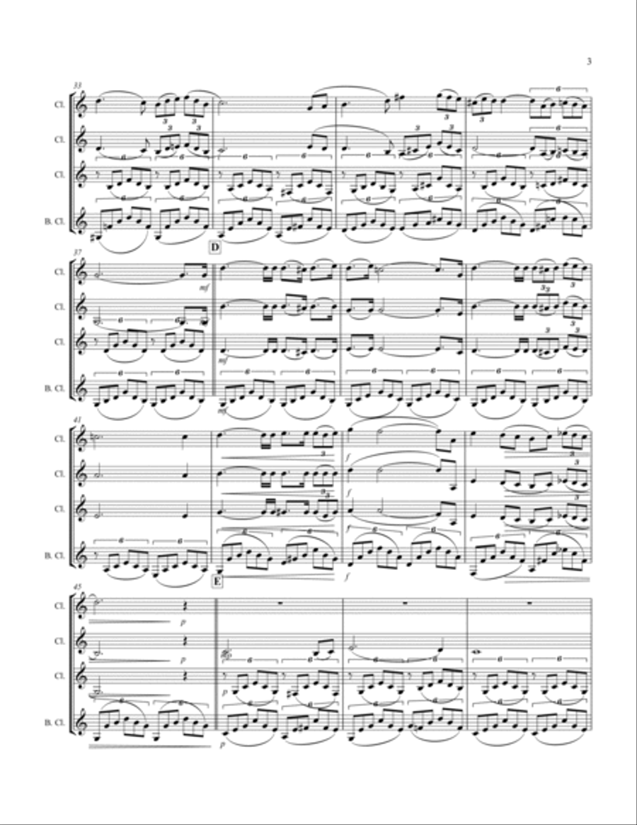 Ave Maria (for Clarinet Quartet) Clarinet Quartet scores gallery preview page 4