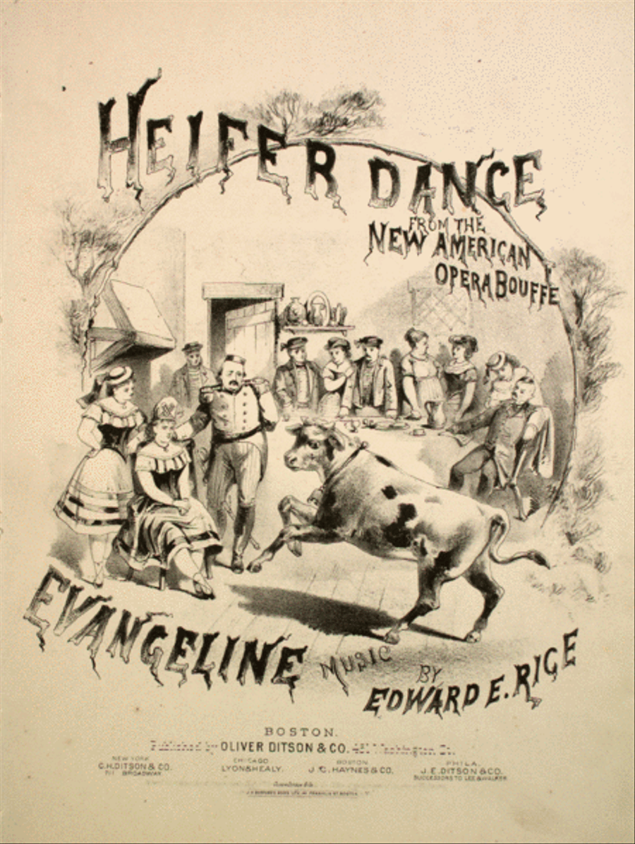 Heifer Dance From the New American Opera Bouffe, Evangeline Piano Solo scores gallery preview page 1