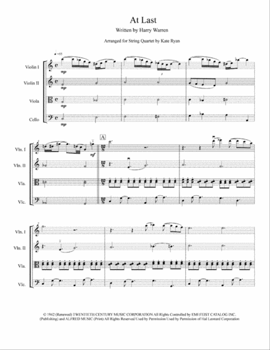 At Last At Last String Quartet scores gallery preview page 2