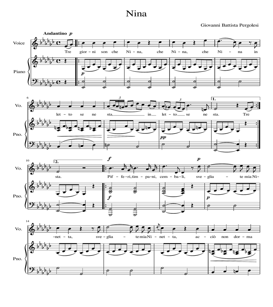 Nina - Eb Minor image number null