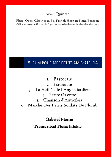Album Pour Mes Petits Amis, Op. 14: Wind Quintet image number null