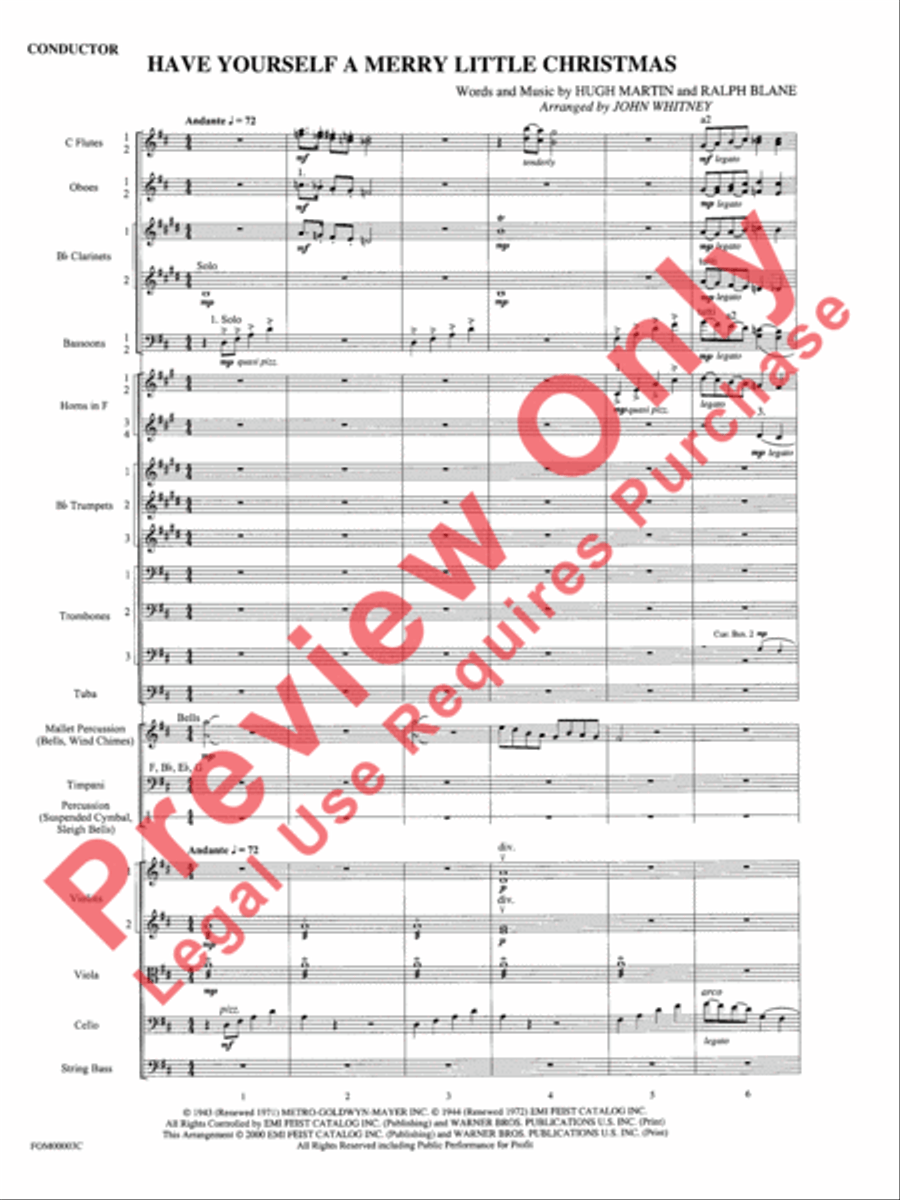 Have Yourself a Merry Little Christmas Full Orchestra scores gallery preview page 3