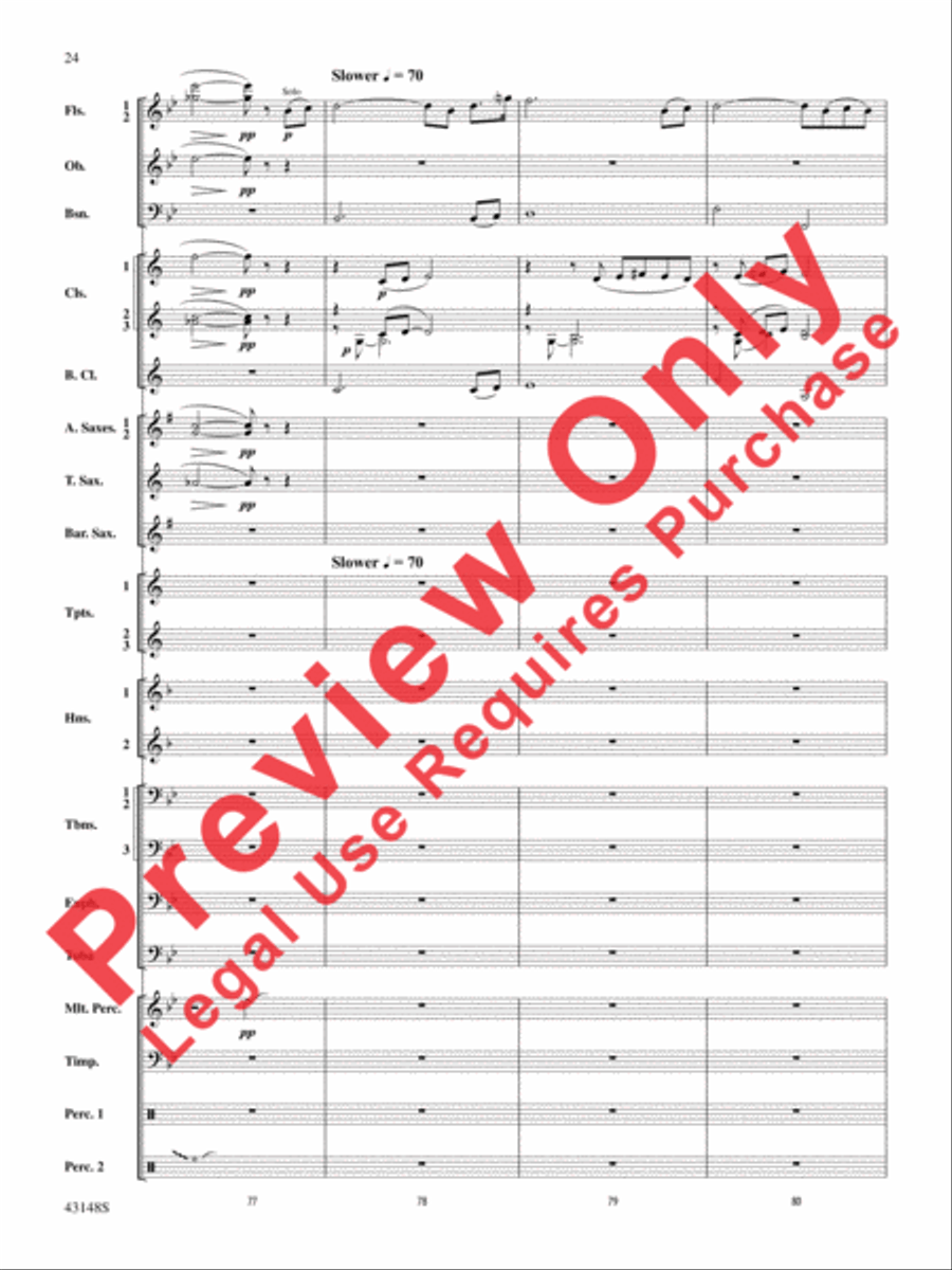 Of Sea and Song Concert Band scores gallery preview page 25