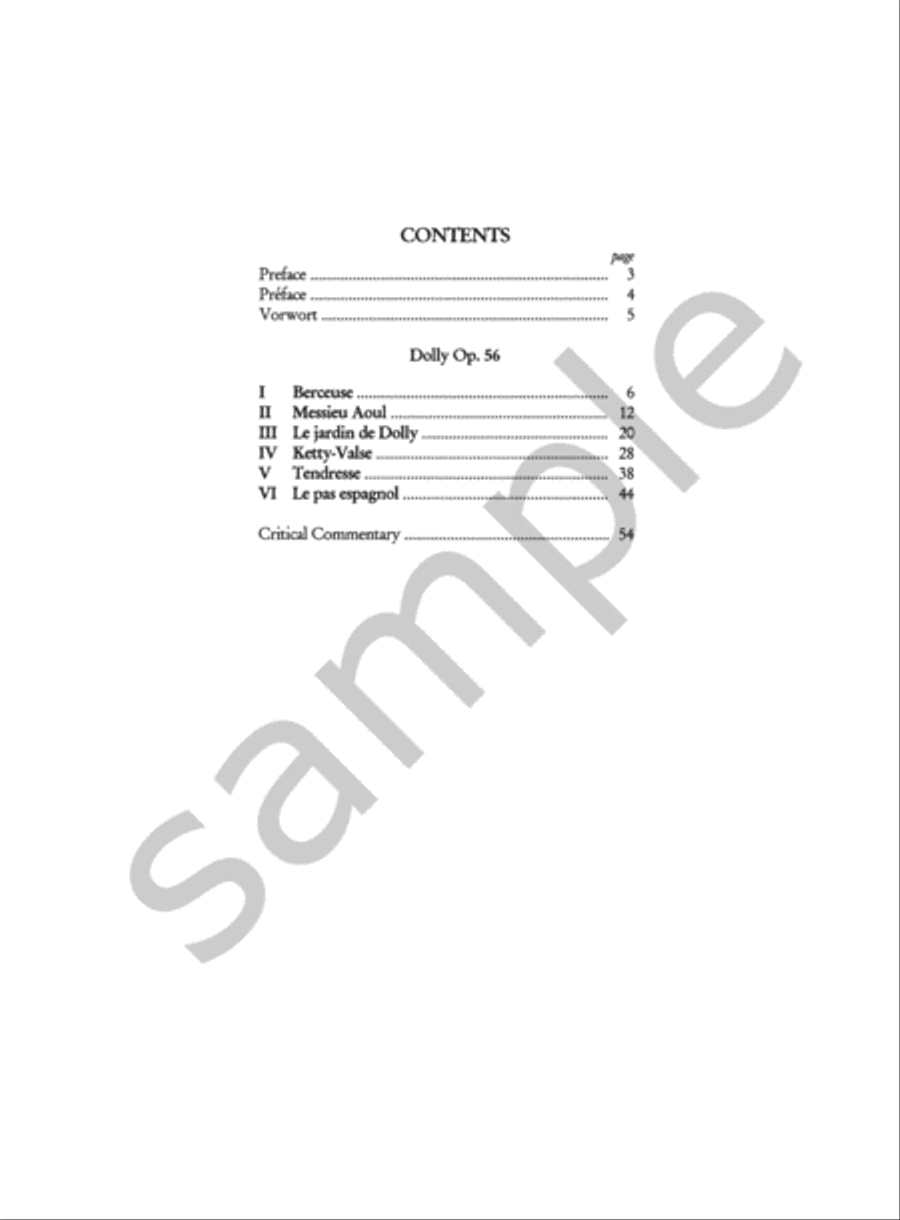 Dolly Op. 56 for Piano Duet Piano Duet scores gallery preview page 2