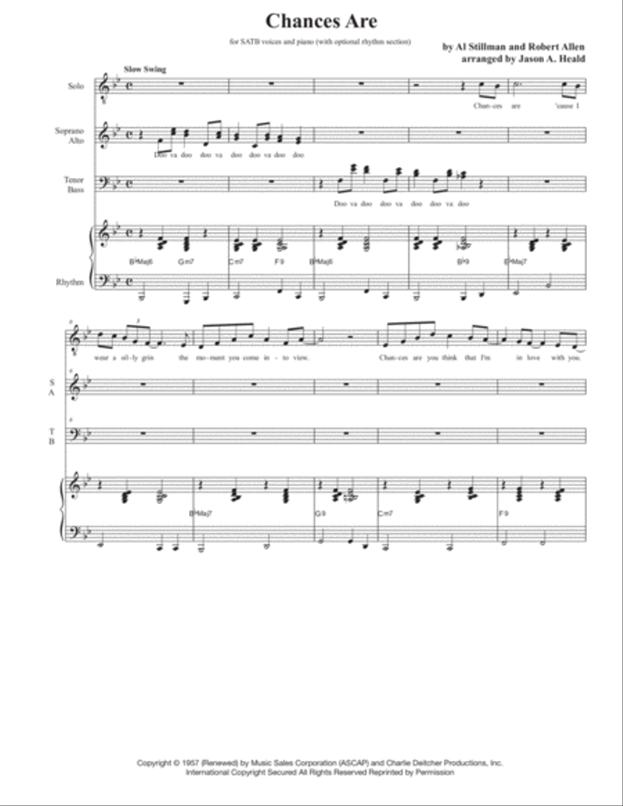 Chances Are 4-Part scores gallery preview page 3