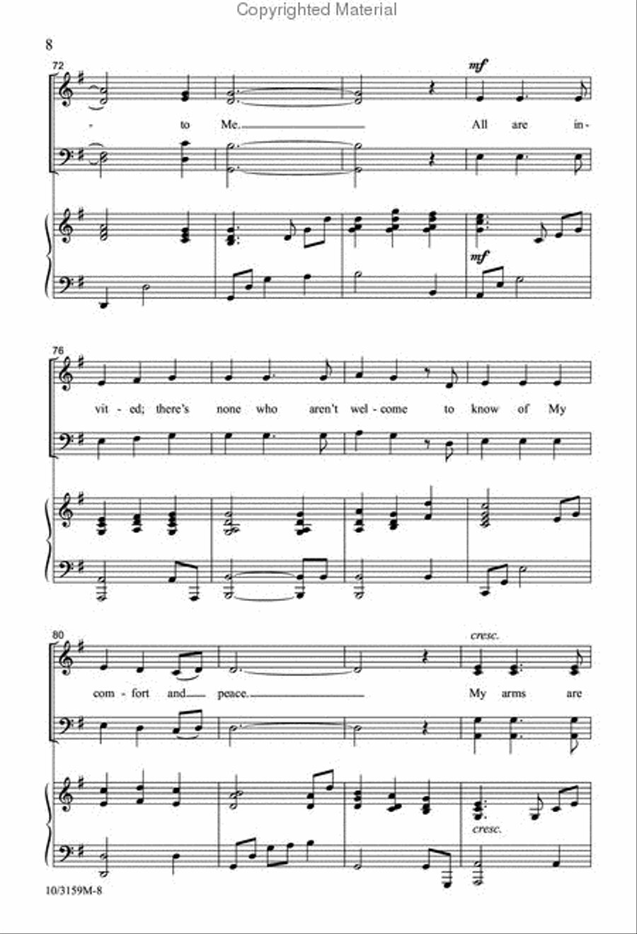 Come, Come Unto Me 4-Part scores gallery preview page 7