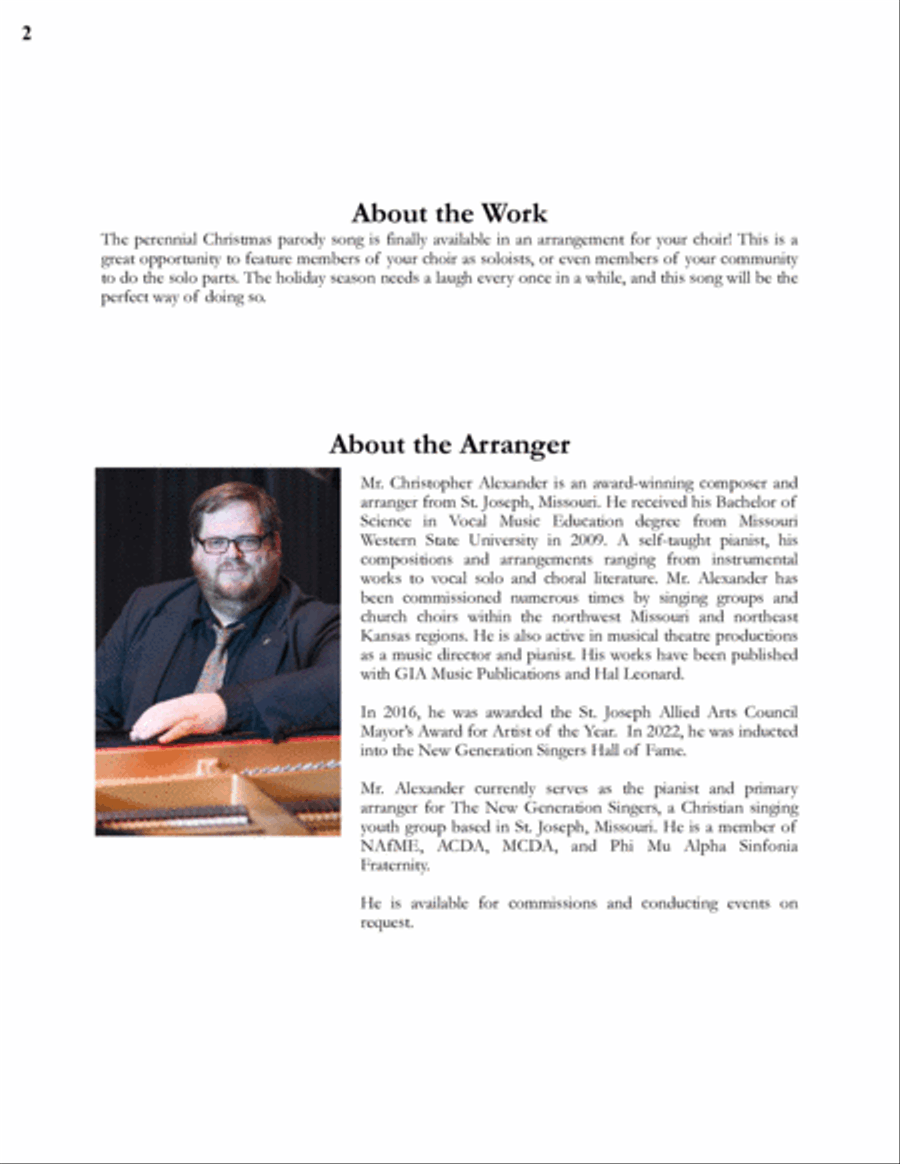 The Twelve Pains Of Christmas 4-Part scores gallery preview page 2