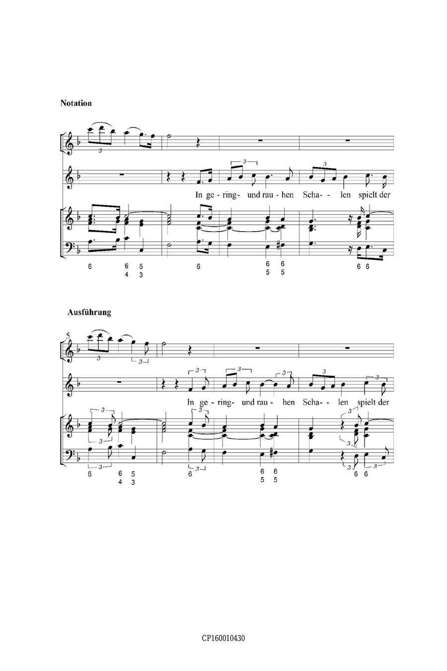 Harmonischer Gottesdienst TWV 1:941 In gering- und rauhen Schalen Recorder scores gallery preview page 4
