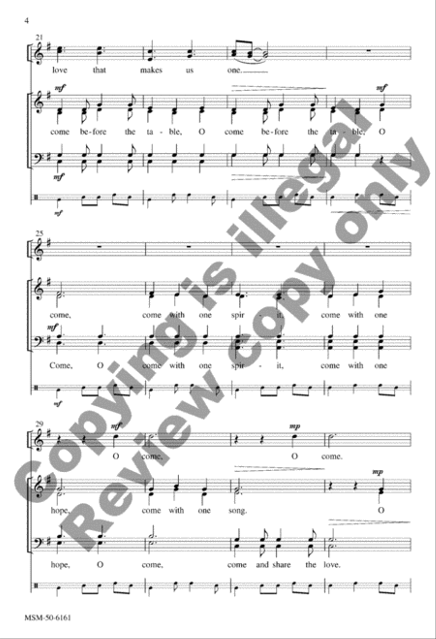 Come Before the Table 4-Part scores gallery preview page 4