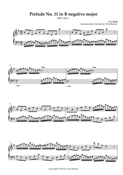 Prelude & Fugue No. 11 in F major (BWV 856) - Chromatically Inverted