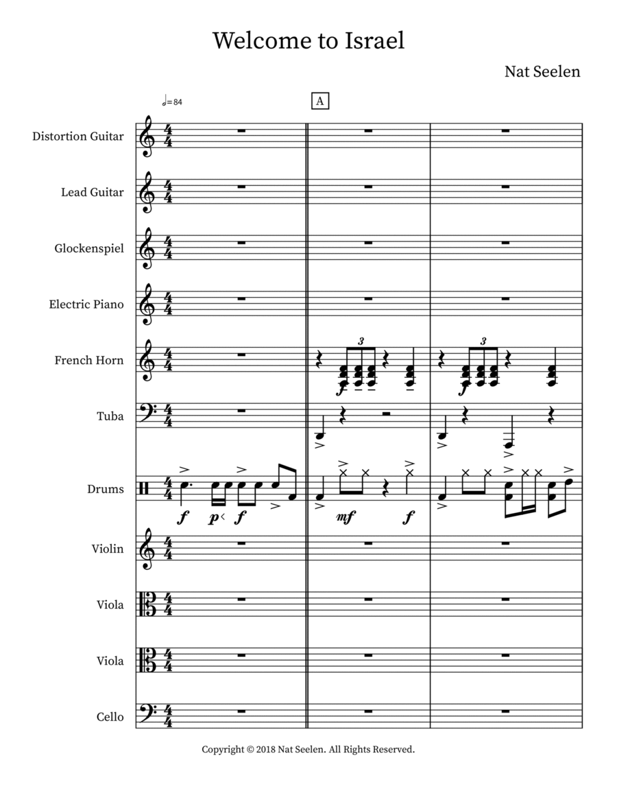 Welcome to Israel Small Ensemble scores gallery preview page 1