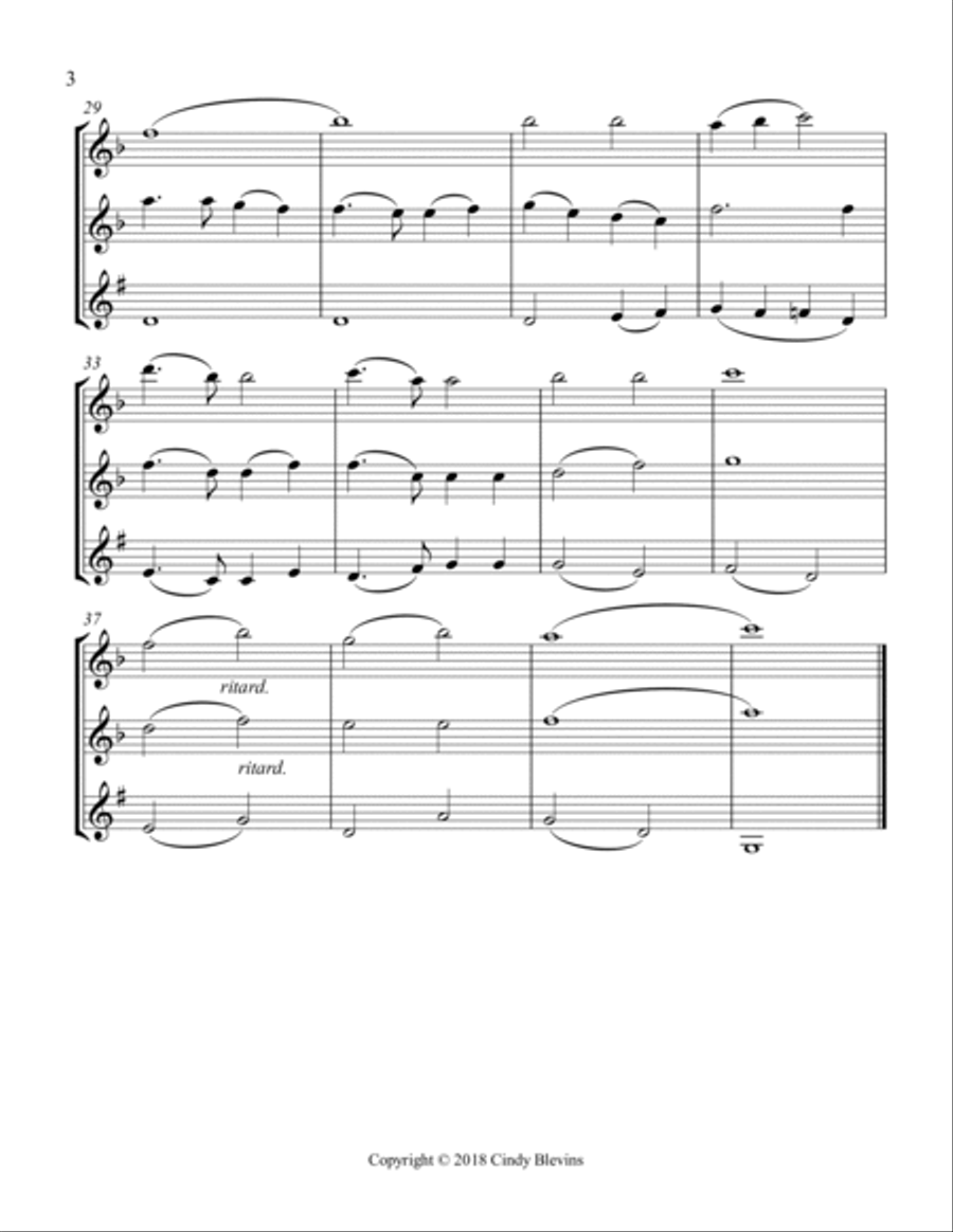 America, the Beautiful, for Flute, Oboe and Clarinet Woodwind Trio scores gallery preview page 4