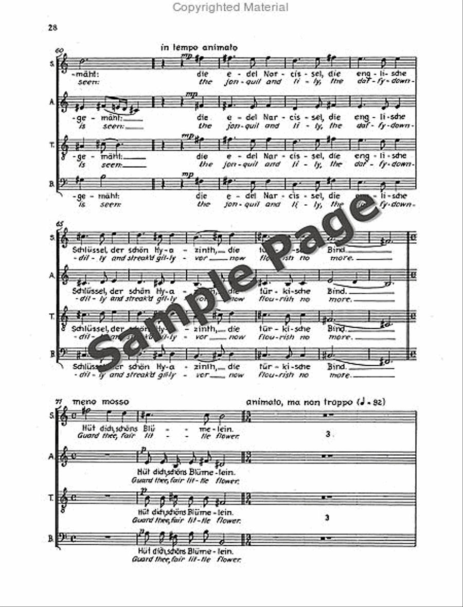 Der Tod Zu Basel Vocal Score 4-Part scores gallery preview page 31