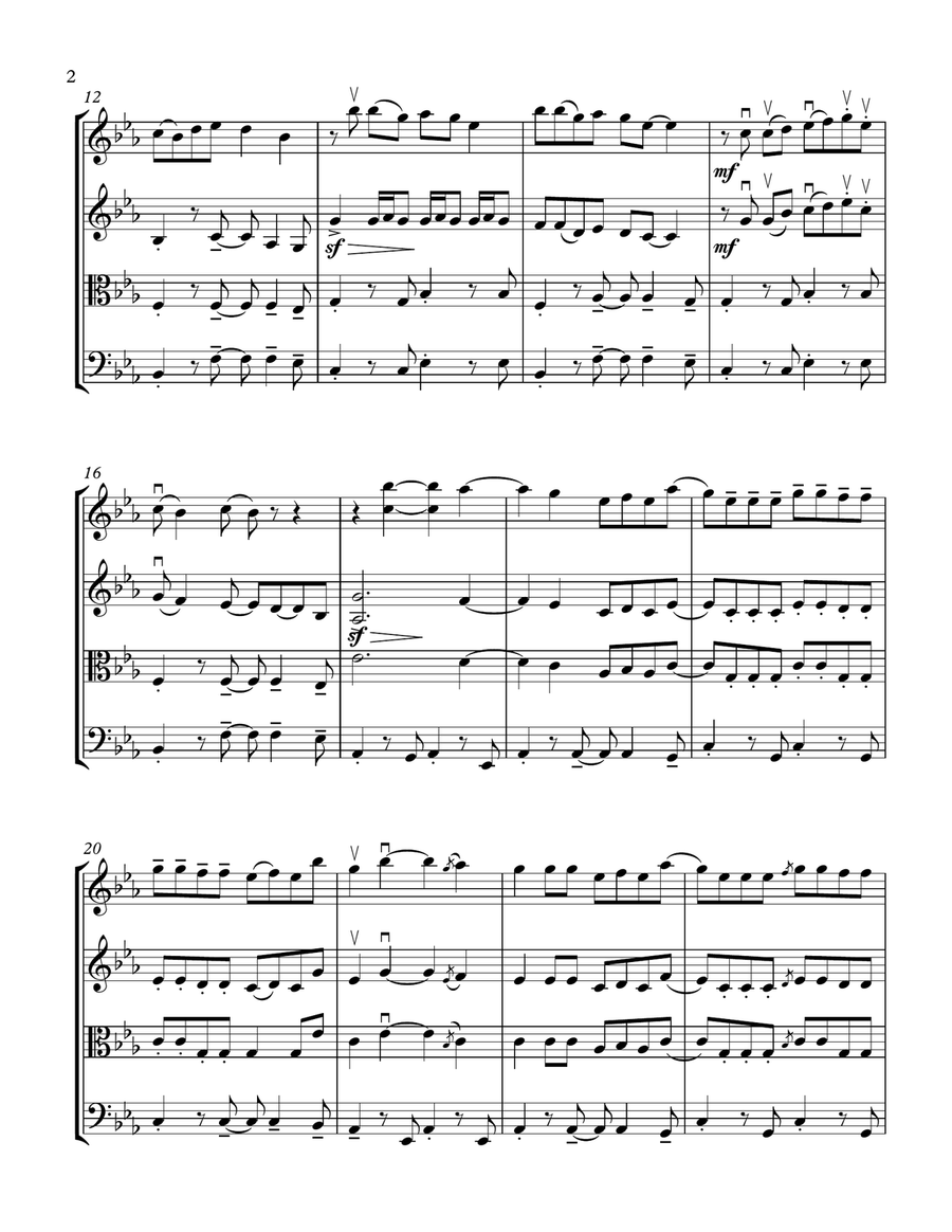 Just Dance Just Dance String Quartet scores gallery preview page 2