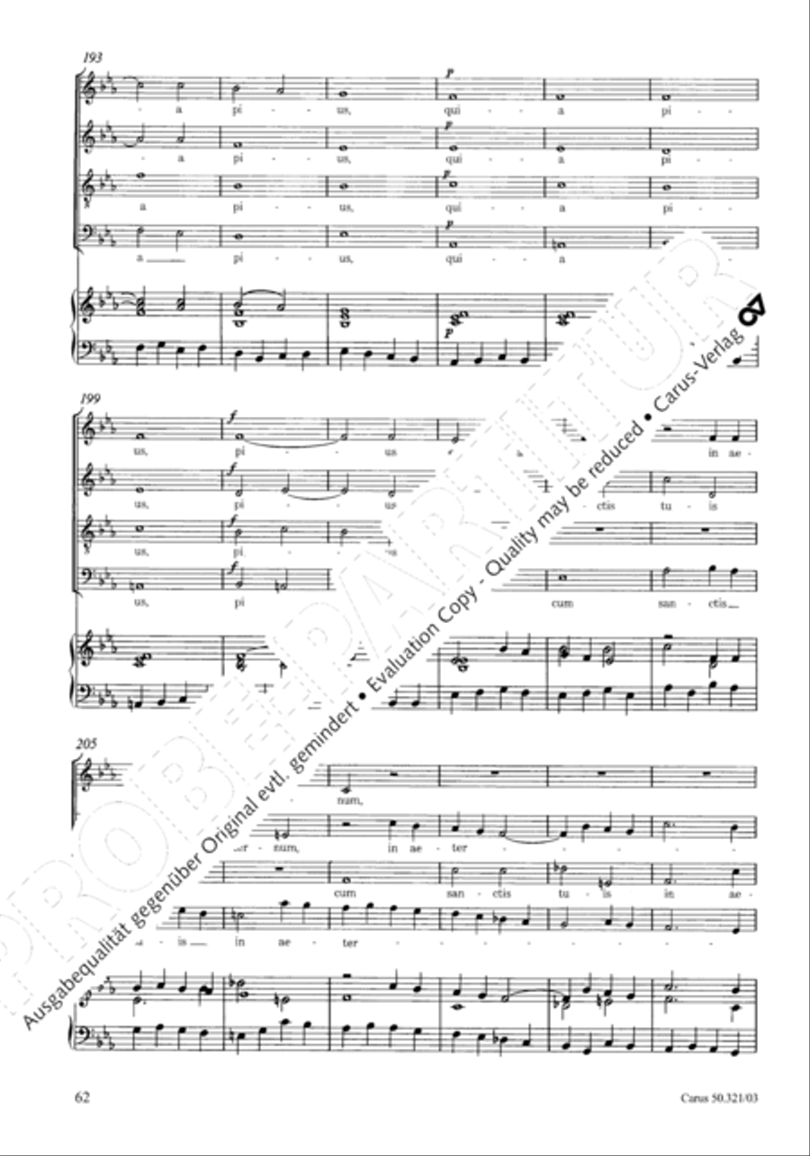 Requiem in C minor 4-Part scores gallery preview page 69