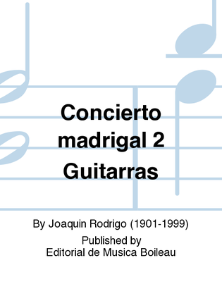 Book cover for Concierto madrigal 2 Guitarras