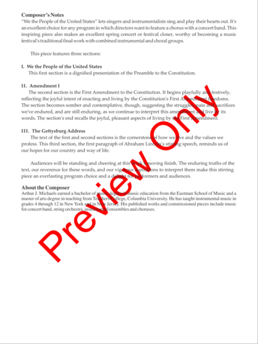 We the People of the United States Choir scores gallery preview page 3