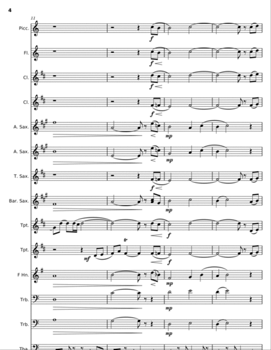If we were in love Marching Band scores gallery preview page 4