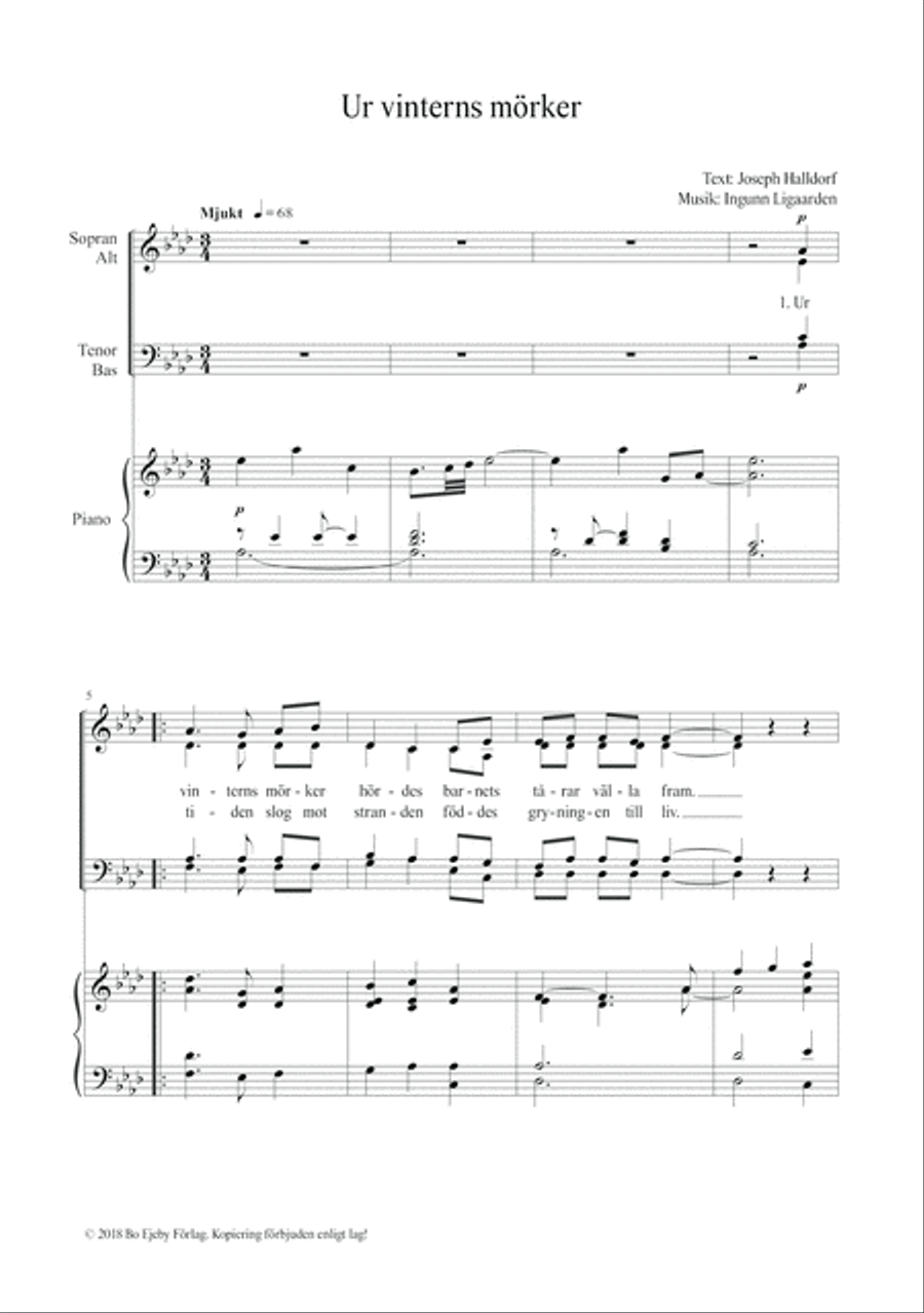 Ur vinterns mörker 4-Part scores gallery preview page 2