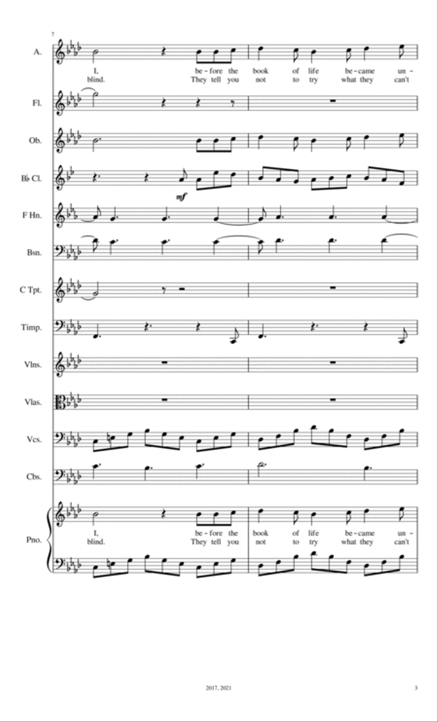 Little Girl - Orchestral Version Full Orchestra scores gallery preview page 4