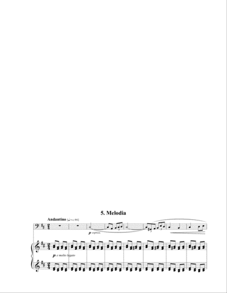 Pequena Suite for Tuba or Bass Trombone and Piano Bass Trombone scores gallery preview page 13