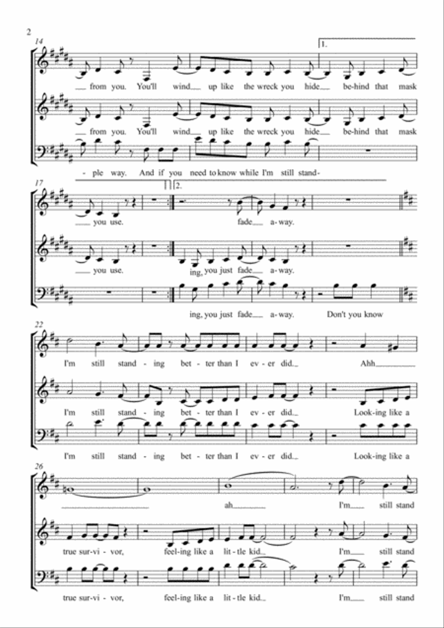 I'm Still Standing 3-Part scores gallery preview page 2