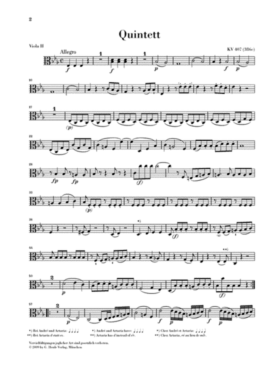 Horn Quintet in E-flat Major K. 407 (386c)